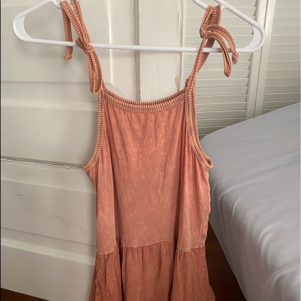 Altar’d State Burnt Orange Distressed Tank Small